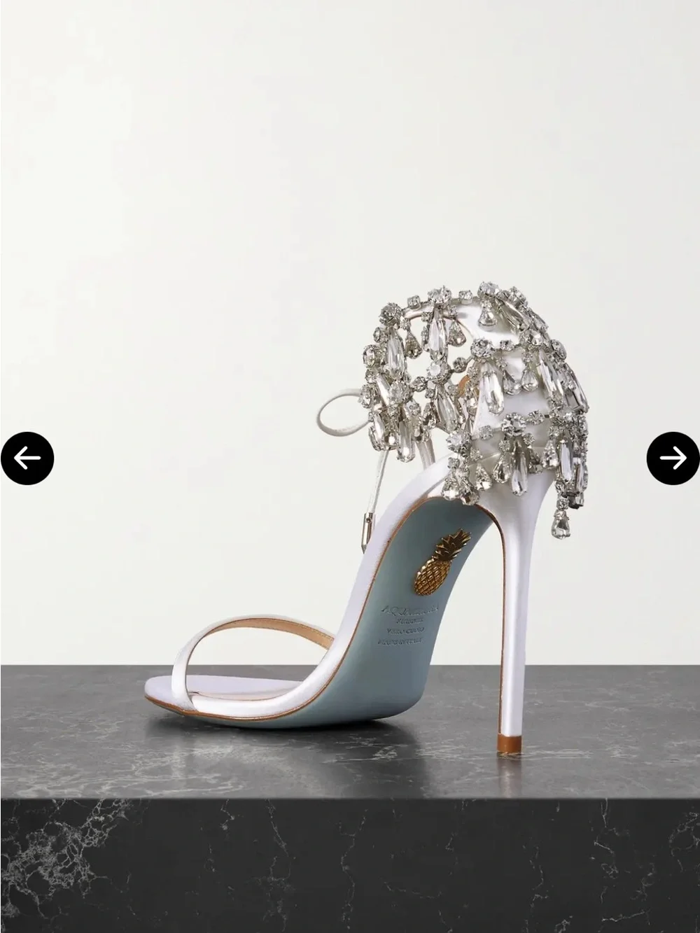 NEW Aquazzura 105mm Moonwalk Crystal Heels
